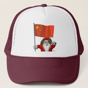 サンタクロース中国旗 キャップ