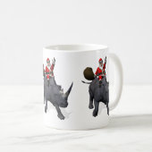 サンタクロース乗りサイ・サイ コーヒーマグカップ (正面右)