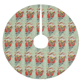 サンタクロース乗用自転車バスケット(プレゼント) ブラッシュドポリエステルツリースカート