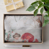 サンタクロース乗用自転車、トナカイとウサギ 薄葉紙 (ギフト)