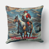 サンタクロース乗馬クリスマス クッション (裏面)