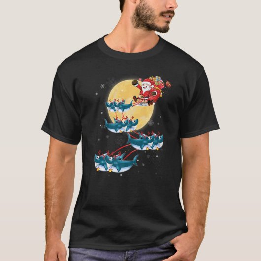 サンタクロース乗馬シャーククリスマス子供へボーイズG Tシャツ (正面)
