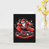 サンタクロース交響曲がクリスマスの喜びを受け入れる カード (黄色い花)