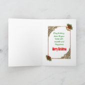 サンタクロース付きクリスマスカード カード (内部)