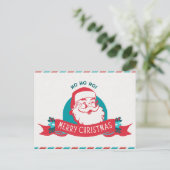 サンタクロース付きクリスマスカード：共有魔法o ポストカード (スタンド正面)