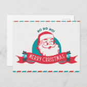 サンタクロース付きクリスマスカード：共有魔法o ポストカード (正面/裏面)