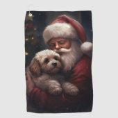 サンタクロース付きコックポークリスマスフェスティバル ゴルフタオル (正面)