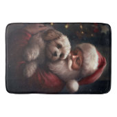 サンタクロース付きコックポークリスマスフェスティバル バスマット (正面)