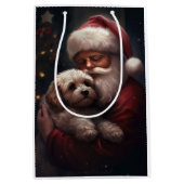 サンタクロース付きコックポークリスマスフェスティバル ミディアムペーパーバッグ (正面)