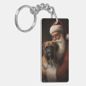 サンタクロース付きボクサーフェスティバルクリスマス キーホルダー (正面左)