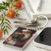 サンタクロース付きボクサーフェスティバルクリスマス キーホルダー (正面右)