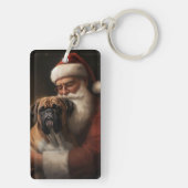 サンタクロース付きボクサーフェスティバルクリスマス キーホルダー (裏面)