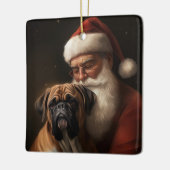 サンタクロース付きボクサーフェスティバルクリスマス セラミックオーナメント (左)