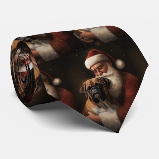 サンタクロース付きボクサーフェスティバルクリスマス ネクタイ (ロール)