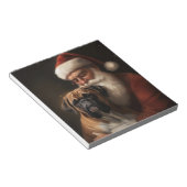 サンタクロース付きボクサーフェスティバルクリスマス ノートパッド (アングル)