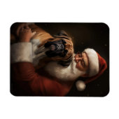 サンタクロース付きボクサーフェスティバルクリスマス マグネット (横)