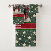 サンタクロース伝統的ウォーターカラーバスタオル バスタオルセット (インサイチュ)