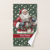 サンタクロース伝統的ウォーターカラーバスタオル バスタオルセット (ハンドタオル)