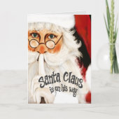 サンタクロース伝統的ファン引用文キッズフェスティバル カード (正面)