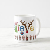 サンタクロース信じクリスマス コーヒーマグカップ (正面右)