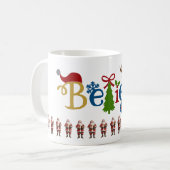 サンタクロース信じクリスマス コーヒーマグカップ (正面左)