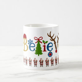 サンタクロース信じクリスマス コーヒーマグカップ
