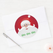 サンタクロース光沢、大、3インチ(6枚) ラウンドシール (封筒)