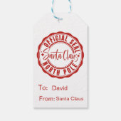 サンタクロース公式シール ギフトタグ (裏面)