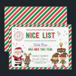 サンタクロース公式ニースリスト証明書 シーズンカード<br><div class="desc">共有クリスマスシーズンの魔法とサンタによって署名されたニースパーソナライズされたリスト証明書であなたの小さな人を興奮させる。やった！</div>