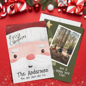 サンタクロース写真ギフトメリークリスマスツリー シーズンカード