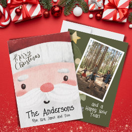 サンタクロース写真ギフトメリークリスマスツリー シーズンカード