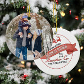 サンタクロース写真クリスマスパーソナライズされた セラミックオーナメント