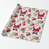 サンタクロース冬の果実のクリモダンスマス ラッピングペーパー (アンロールド)