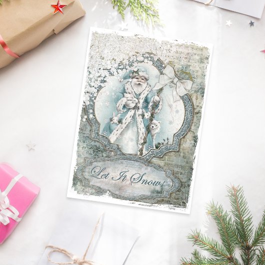 サンタクロース冬、雪青の工芸を広く 薄葉紙