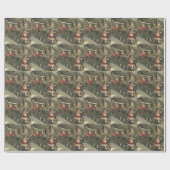 サンタクロース列車ホリーガーランドチルドレン ラッピングペーパー (フラット)