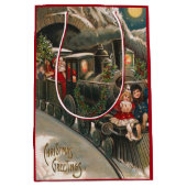 サンタクロース列車聖降誕祭 ミディアムペーパーバッグ (正面)