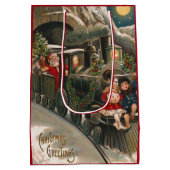 サンタクロース列車聖降誕祭 ミディアムペーパーバッグ (裏面)