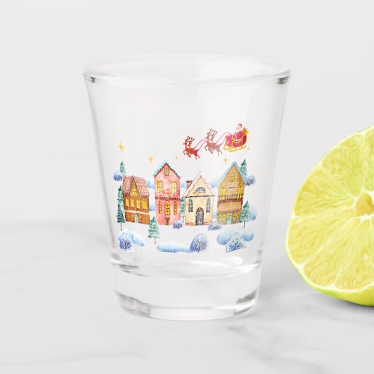 サンタクロース北極クリスマスビレッジ ショットグラス (正面)