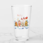 サンタクロース北極クリスマスビレッジ タンブラーグラス (正面)