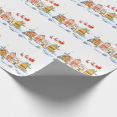 サンタクロース北極クリスマスビレッジ ラッピングペーパー (角)