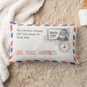 サンタクロース北極表現郵便封筒 ランバークッション (ブランケット)