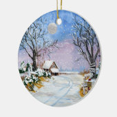 サンタクロース北極 セラミックオーナメント (左)