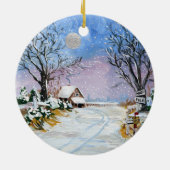 サンタクロース北極 セラミックオーナメント (裏面)