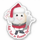 サンタクロース卵クリスマス シール (正面)