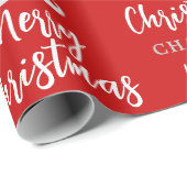 サンタクロース口ひげ赤パーソナライズされたクリスマス ラッピングペーパー (ロールコーナー)