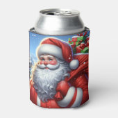 サンタクロース名を追加クリスマスプレゼント 缶クーラー (缶正面)