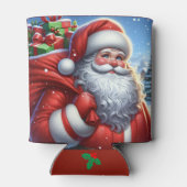 サンタクロース名を追加クリスマスプレゼント 缶クーラー (裏面)