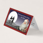 サンタクロース名刺折り畳みテント 名刺 (正面)