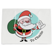 サンタクロース名前をカスタムする大抱き枕 ラージペーパーバッグ (正面)