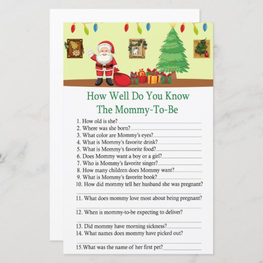 サンタクロース君は赤ちゃんシャワーをどれだけ知っているか (正面/裏面)